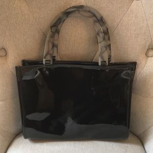 Shiny Black Nieman Marcus Bag
